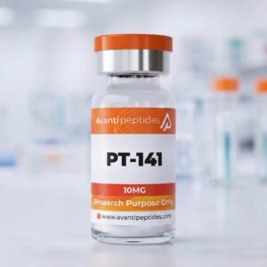 PT-141 10mg lyophilised research peptide vial